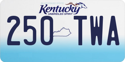 KY license plate 250TWA