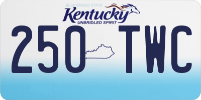 KY license plate 250TWC