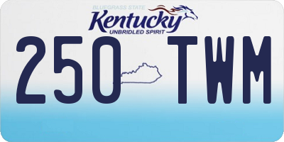 KY license plate 250TWM