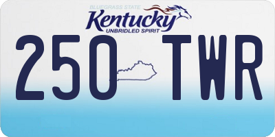 KY license plate 250TWR