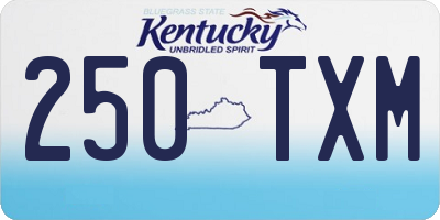 KY license plate 250TXM