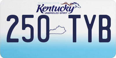 KY license plate 250TYB