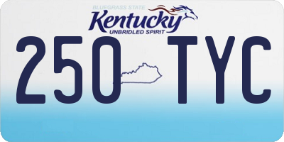 KY license plate 250TYC