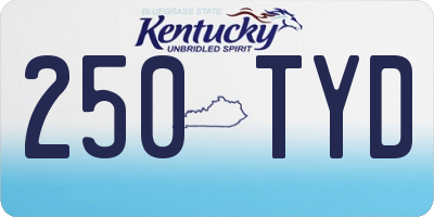 KY license plate 250TYD