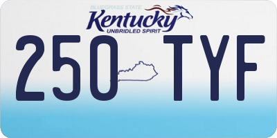 KY license plate 250TYF