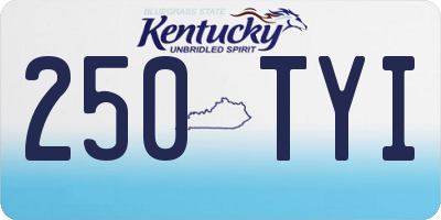 KY license plate 250TYI