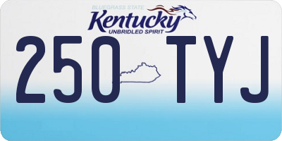 KY license plate 250TYJ