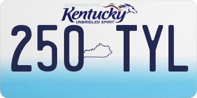 KY license plate 250TYL
