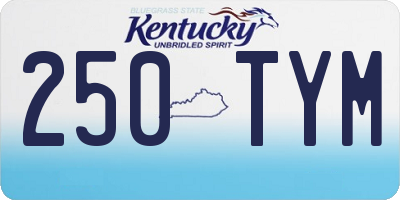 KY license plate 250TYM