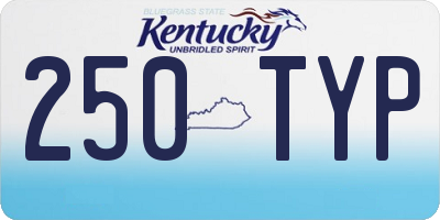 KY license plate 250TYP
