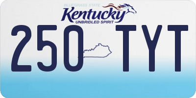 KY license plate 250TYT