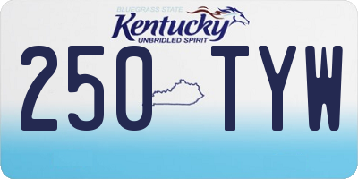 KY license plate 250TYW