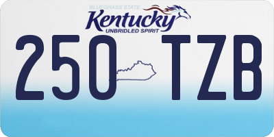 KY license plate 250TZB