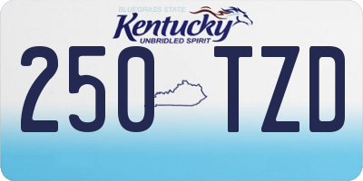 KY license plate 250TZD