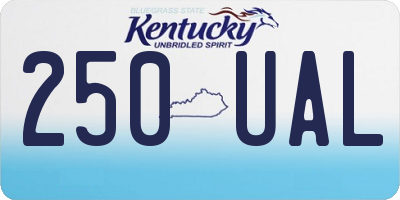 KY license plate 250UAL