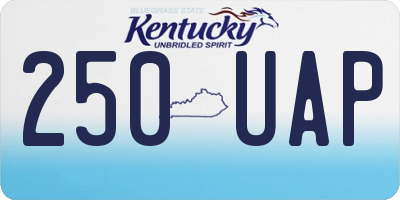 KY license plate 250UAP