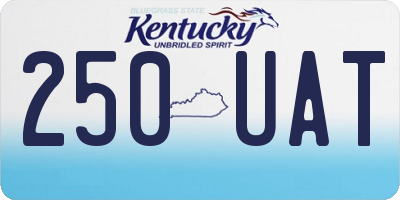 KY license plate 250UAT