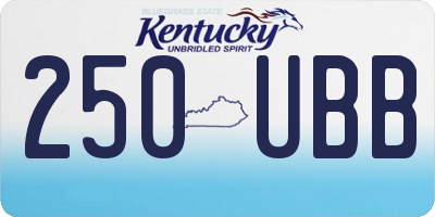 KY license plate 250UBB
