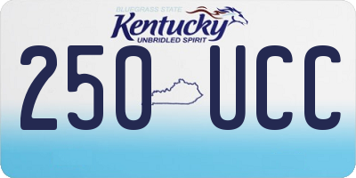 KY license plate 250UCC