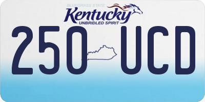 KY license plate 250UCD
