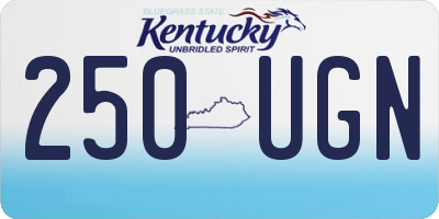 KY license plate 250UGN