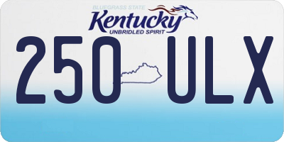 KY license plate 250ULX