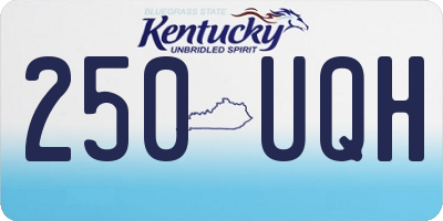 KY license plate 250UQH