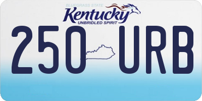 KY license plate 250URB
