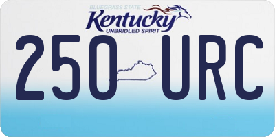 KY license plate 250URC