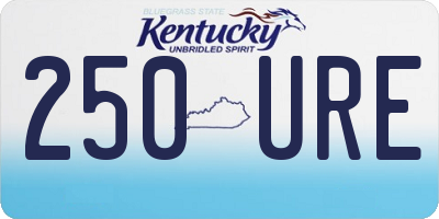 KY license plate 250URE