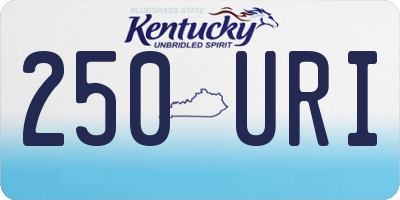 KY license plate 250URI