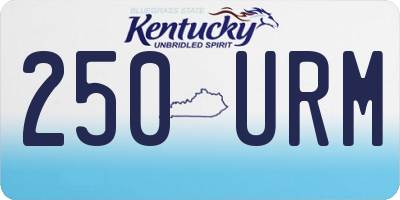KY license plate 250URM