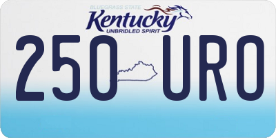 KY license plate 250URO
