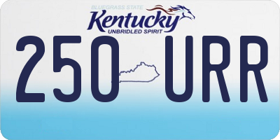 KY license plate 250URR