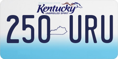 KY license plate 250URU