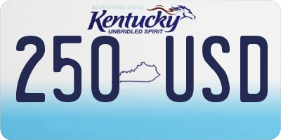 KY license plate 250USD