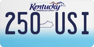 KY license plate 250USI