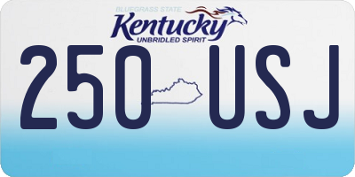 KY license plate 250USJ
