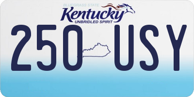 KY license plate 250USY