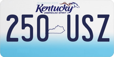 KY license plate 250USZ
