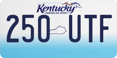 KY license plate 250UTF