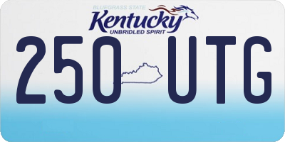 KY license plate 250UTG