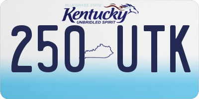 KY license plate 250UTK