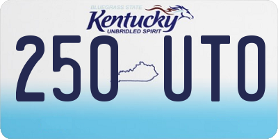 KY license plate 250UTO