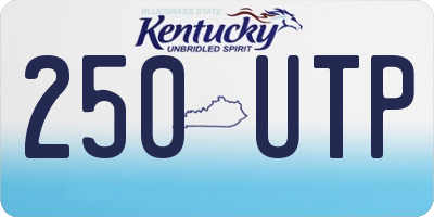 KY license plate 250UTP