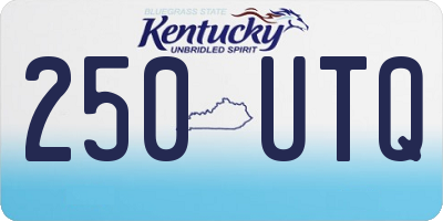 KY license plate 250UTQ