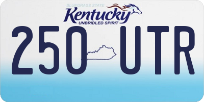 KY license plate 250UTR