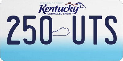 KY license plate 250UTS
