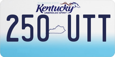 KY license plate 250UTT