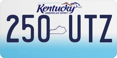 KY license plate 250UTZ